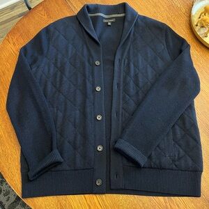 Men’s Banana Republic Shawl Collar Quilted Cardigan Sweater Size XXL Tall